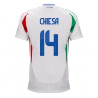 Camiseta Italia Federico Chiesa #14 Visitante Equipación Eurocopa 2024 manga corta